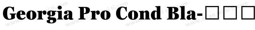 Georgia Pro Cond Bla字体转换